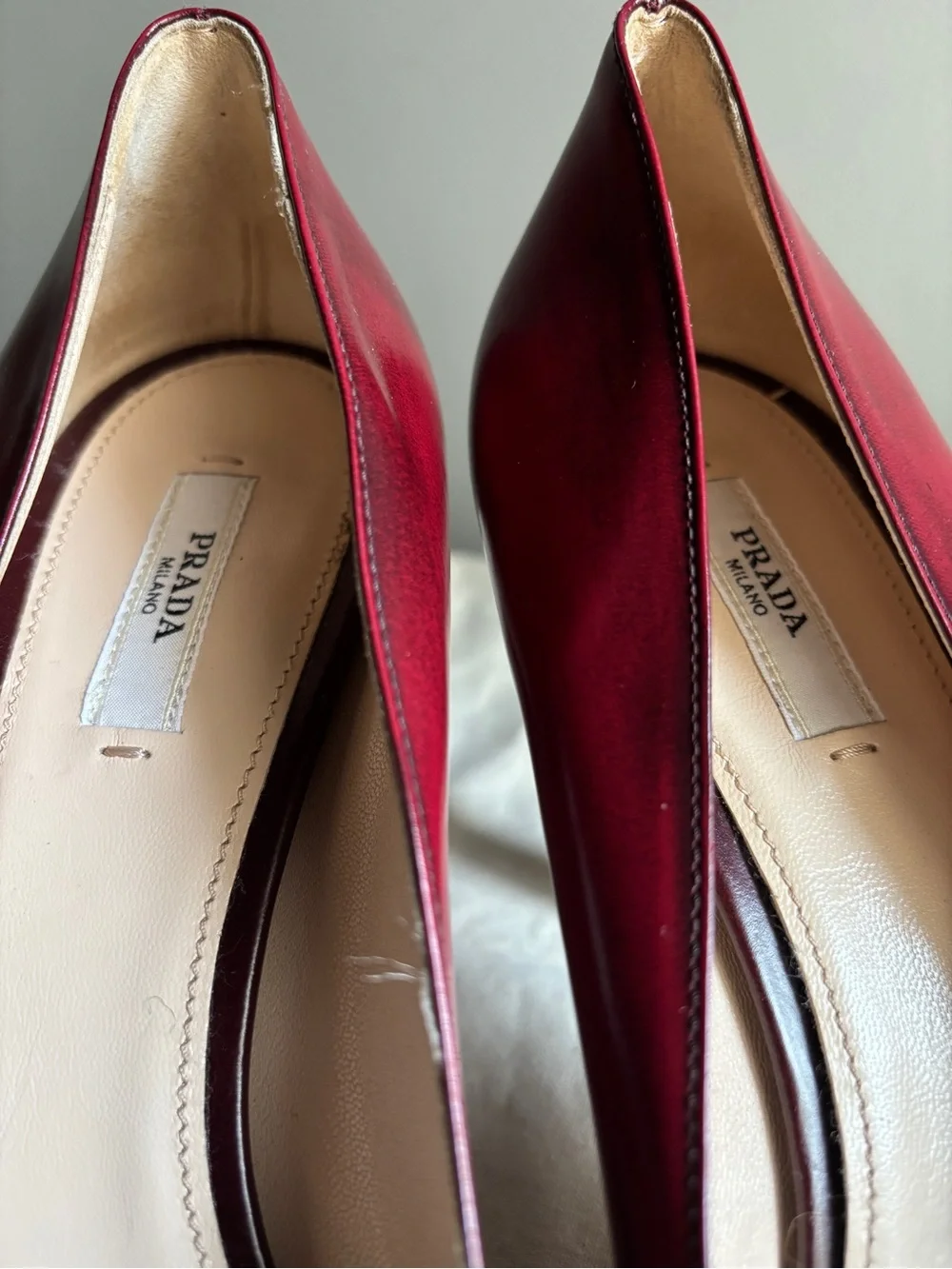 Prada Platform Pumps FW2005 Runway US 9.5-10 / IT40 Oxblood Spazzolato Fumé
